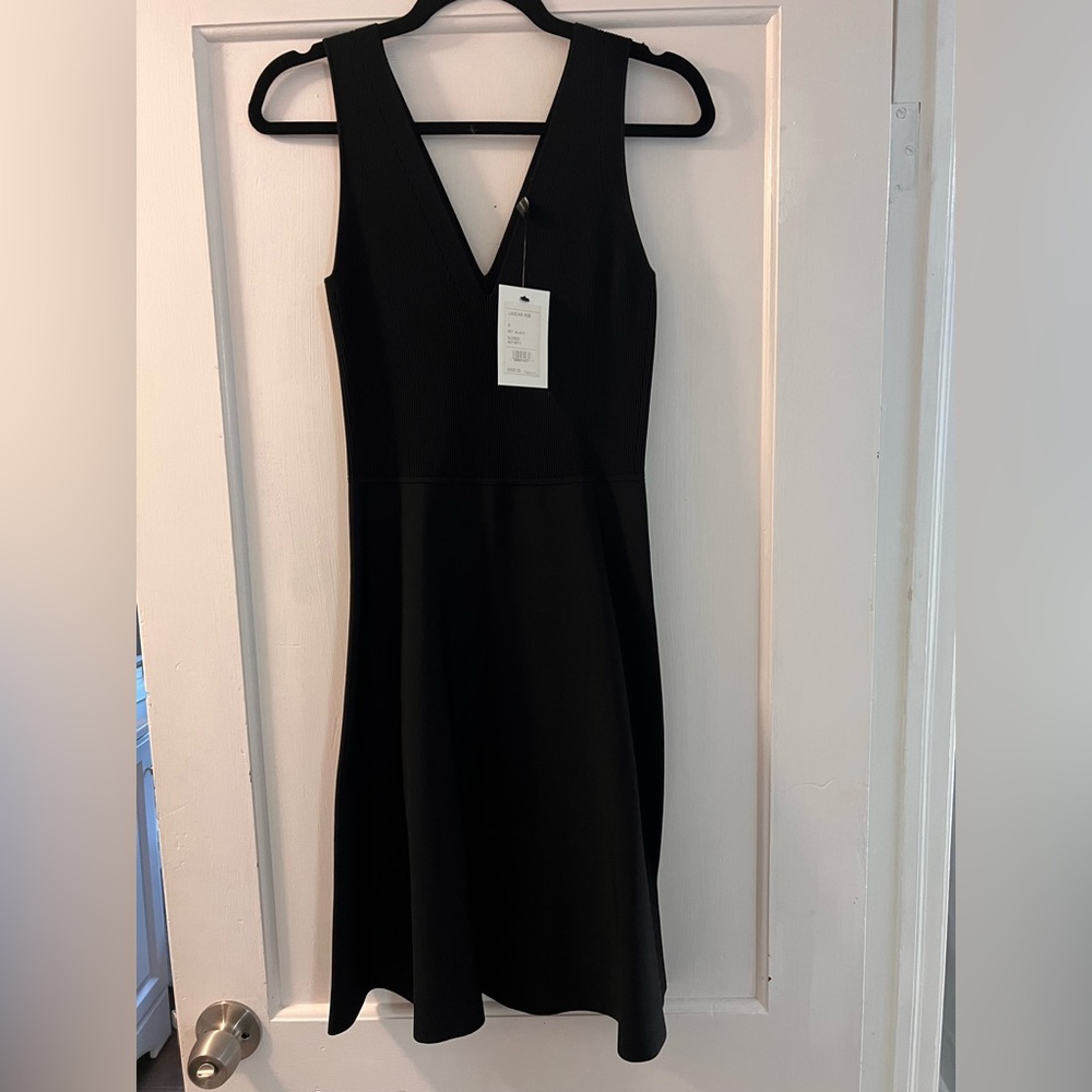 Theory Black V-neck Dress